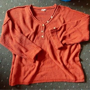 Burnt Orange White Birch Sweater
